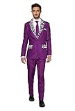 Suitmeister Herren Men Suit Business-Anzug Hosen-Set,Violett,XL