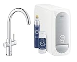 GROHE Blue Home Starter Kit | Küchenarmatur mit Filterfunktion und WiFi, C-Auslauf | chrom | 31455001