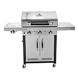 Char-Broil Advantage 345S - 3 Brenner Gasgrill mit Seitenbrenner, Edelstahl