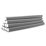 ECENCE 10 Papilotten Set Papilottenwickler Dauerwelle-n Flex-Wickler flexibel Durchmesser Ø 14mm x 240mm Länge Grau