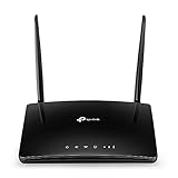 TP-Link TL-MR6400 WLAN Cat4 + N300 Mbps 4G LTE Router (150 Mbit/s im Download, 300 Mbit/s 2,4GHz), frei konfigurierbarer LAN/WAN-Port), Schwarz