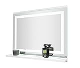 Badspiegel badspiegel mit Beleuchtung und ablage Bad Spiegel LED badezimmerspiegel Bathroom Mirror Badezimmer Regale & ablagen Regal weiß spiegelschrank