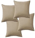 IKEA Gurli Kissenbezug, 50 x 50 cm, beige, 4 Stück