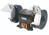 FERM BGM1020 Doppelschleifmaschine 250W - 150mm - Incl. P36 und P60 Schleifsteinen, Schutzbrille und Funkenfänger, Schwarz