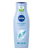 NIVEA Volumen & Kraft pH-Balance Shampoo (400 ml), Volumen Shampoo mit Bambus-Extrakt, silikonfreies Haarshampoo für sichtbares Volumen und strahlenden Glanz