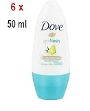 DOVE Deo Roll-on Women'Go Fresh - Pear & Aloe Vera' - 6er Pack (6 x 50 ml)