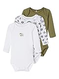 NAME IT Baby-Jungen Nbmbody 3p Ls Turtle Noos Kleinkind Unterwäsche-Satz, Loden Green, 92 (3er Pack)