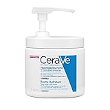 CeraVe Feuchtigkeitscreme für Körper und Gesicht, Mit Pumpspender, Creme für trockene bis sehr trockene Haut, Mit Hyaluron und 3 essenziellen Ceramiden, 1 x 454g