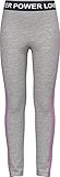 NAME IT Mädchen NKFLENA Leggings, Grey Melange/Detail:Panel Smoky Grape, 146