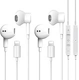 【2 Pack】 Headphones Kopfhörer mit Kabel für iPhone, In-Ear-Kopfhörer Lautstärkeregelung HiFi-Stereo-Sound mit integriertem Mikrofon, Kompatibel mit iPhone 12/11/X/XR/8/7 Plus