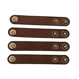 4pcs Leder Kabelbinder mehrfarbige handgefertigte Lederband Organizer tragbare Kabelbinderhalter Kopfhöreraufwicklung