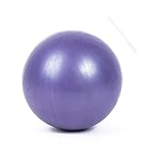 Gymnastikball Klein Pilates Ball - 25cm Mini Yoga Pilatesball Soft & Rutschfester Fitness Ball mit Inflatable Straw für Yoga, Heim, Büro, Sitzball (Violett)