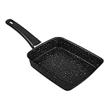 OKUMEYR Antihaftbeschichtete Tamagoyaki-pfanne Pfannen Antihaftbeschichtet Bratpfanne Bratpfanne Crêpe-pfanne Pfannkuchen-grillplatte Eierkocher Pfanne Crêpes-pfanne Plastik Black