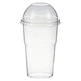 50 Stk. Smoothiesbecher Dessertbecher + Domdeckel 300 ml Ø78mm, PET, glasklar / PET Becher sind glasklare und bruchfeste Becher für Getränke, Desserts, Smoothies etc . Im Vergleich zu herkömmlichen Bechern sind PET-Becher deutlich stärker und robuster. Inkl. Domdeckel.