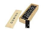 Domino Spiel Dominosteine 28 Spielsteine in Holzbox Spielzeug mit Spielanleitung