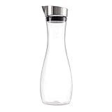 wrtgerht Saftflasche, 1,2 l Acryl Transparente Saftflasche Transparente Saftflasche Wasserkrug Saftkrug mit Deckel for die Küche zu Hause Küchengeräte