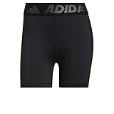 adidas Damen Techfit Badge of Sport Shorts Leggings, Black/White, M EU