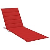 vidaXL Sonnenliege Auflage Liegenauflage Gartenliege Liegestuhl Relaxliege Liege Polster Kissen Auflagen Polsterauflage Rot 200x70x3cm Stoff