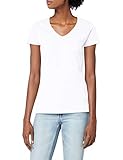 Fruit of the Loom Damen T-Shirt Valueweight V-Neck T Lady-Fit 61-398-0, Farbe:weiß, Größe:L