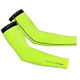 GripGrab Unisex – Erwachsene Classic Winter Fahrrad Armlinge rutschfeste Thermo Radsport Rennrad Gravel MTB Armwärmer Cycling Arm Warmers beinlinge, Gelb Hi-Vis, M