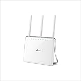 TP-Link Archer C9 Dual Band WLAN Router (1300Mbit/s (5GHz) + 600Mbit/s (2,4GHz), 4 Gigabit LAN Port, 1GHz Dual-Core Processor, USB 3.0 + 2.0 Ports, Print/Media/FTP/Server, App Steuerung) weiß