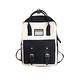 IQYU Pingpong Rucksäcke Mit Kawaii Pin süße Accessoires süß für Schulrucksack Rucksack Teen Rucksäcke Rucksäcke Schule Schwarz