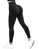 RXRXCOCO High Waist Sport Leggings Damen Lang Blickdicht Push Up Sporthose Scrunch Booty Gym Laufhose