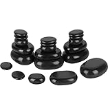 Hot Stone Massage Steine Set, Hot Basalt Massagesteine Professionelle Heiße Steinmassage Einsteiger Set, für Massagetherapie Massagetherapy Geschenk Spa Entspannung 20 Teiligs