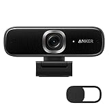 Anker PowerConf C300 Smart Full HD Webcam, mit Mikrofon, AI Framing & Autofokus, 1080p, 60 FPS Geräuschunterdrückung, Regulierbares Blickfeld, HDR, Lichtkorrektur, Zoom-Zertifiziert