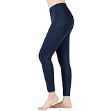 beroy Reithose Reitleggings Damen Mädchen mit Silikon Vollbesatz und Handytasche，Flex und elastischem Beinabschluss für Reitsport Navy L