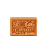 mitienda mit Liebe gemacht Handgemachte Naturseife Orange-Zimt aus Frankreich, Handseife 100g, Duftseife Orangenduft