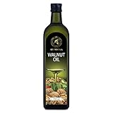 Walnussöl 750 ml - Speiseöl zum Verzehr - Glasflasche - Vegan - Kaltgepresst -Unraffiniert - Nativ - Gewürzöl - Salatöl - Gourmet Öl - Walnuss Öl zum Salaten, Speisen, Salatdressings