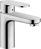 hansgrohe Waschtischarmatur Vernis Blend, Wasserhahn Bad mit Auslauf Höhe 70 mm, mit Zugstange, Badarmatur wassersparend, Chrom