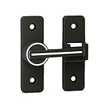 Enertai High-End Zinklegierung Fluoreszierender Zaun Flip Gate Bolt Latch kann für Badezimmertür, WC-Tür und andere Innentürriegel verwendet werden (schwarz, 180 °)