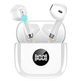 Bluetooth 5.3 Kopfhörer Kabellos, Wireless Kopfhörer mit HiFi Stereo Sound Integriertem Mic, Noise Cancelling Earbuds, 40 Stunden Akkulaufzeit, IP7 wasserdicht, LED-Anzeige Mini Sport in Ear Kopfhörer