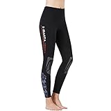 Owntop Neoprenhose für Damen Herren - 3mm Tauchhose Thermo Tauchanzug Hosen, Erwachsene Wetsuits Pants Sonnenschutz UV 50+ Badeanzüge, Damen L