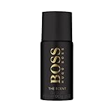 BOSS THE SCENT Deo Spray für Herren, orientalischer Duft mit Leder-Noten und Maninka-Frucht für verführerische Männer, 150ml