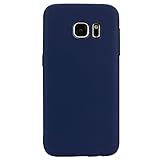 cuzz Samsung Galaxy S6 Hülle Case Silikon Schutzhülle Handyhülle,Outdoor Stoßfest Schutzhülle Schmaler Telefonschutz,Staub und Scratch-Stoßfest-Navy