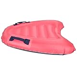 VGEBY Aufblasbares Schwimmbrett, Tragbares, Leichtes Schwimmlern-Strand-Bodyboard, Sommer-Surf-Bodyboard mit Griff(Rosa) Neuartiges Spielzeug