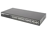 DIGITUS PoE+ Injektor - 16 Port - IEEE802.3at - Gigabit Ethernet - 19-Zoll Rack - 250 Watt gesamt - bis zu 30 Watt/Port