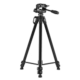 Andoer Kamera Stativ 173 cm, Tragbares Leichte Dreibeinstativ us Aluminiumlegierung mit 3-Wege-Schwenkkopfgriff Tragetasche für DSLR-Kamera Vlog Live-Streaming-Produktfotografie, 8 kg Tragfähigkeit