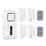 tiiwee Home Alarm System Kit X1 XL - Alarmanlage mit 4 Fenster- oder Tuer Sensoren und 2 Fernbedienungen - Erweiterbar