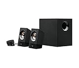 Logitech Z533 2.1 Lautsprecher-System mit Subwoofer, 120 Watt Spitzenleistung, 3,5 mm Eingang, Kopfhörerbuchse, Multi-Device, Bedienelemente am Steuergerät, EU Stecker, PC/TV/Tablet - Schwarz