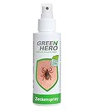 Green Hero Zeckenspray schützt zuverlässig vor Zecken, Mücken & Moskitos 100ml Zeckenschutz mit dem gut duftendem Wirkstoff EC-Öl, geeignet für Erwachsene und Kinder ab dem 6. Monat