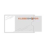 Visitenkartentaschen selbstklebend | Transparent | 20 oder 100 Stück | 95 x 60 mm, schmale Seite offen | Visitenkartenhüllen zum Einkleben | Kartenhüllen zum Kleben / 100 Stück