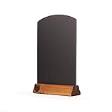 Chalkboards UK WC124F Tischplatte Kreidetafel mit Sockel, Holz, rustikal braun, A4, 31 x 21 x 4 cm