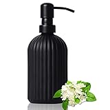 Ulable 400 ML Seifenspender Flüssigseife- Flüssigseifen-Spender, Spülmittel-Spender,Kunststoff Shampoo Spender zum Befüllen,Nachfüllbarer Seifendosierer für Bad, Gäste-WC und Küche,Schwarz