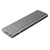 TIANSDL Externe Festplatte, tragbare Festplatte, Ultra dünne Typ C USB 3.1 Festplatte Anti-Stoßfest, Anti-Fall, Leicht zu tragen, für PC, Laptop, Telefone und mehr