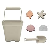 Let's Make Sandspielzeug Silikon, 6 Pcs Sand Spielzeug Kleinkinder Spielzeug säubern einfach Sand Eimer, Wasserspielzeug Tierform Outdoor Spielzeug für Jungen und Mädchen 3 4 5 6