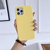 Luxuriöse Original-Flüssigsilikon-Feststoff für iPhone 13 12 11 Pro Max Hülle für iPhone 14 11 Xr Xs MAX Weiche TPU-Rückseite, 6 Gelb, für iPhone 14